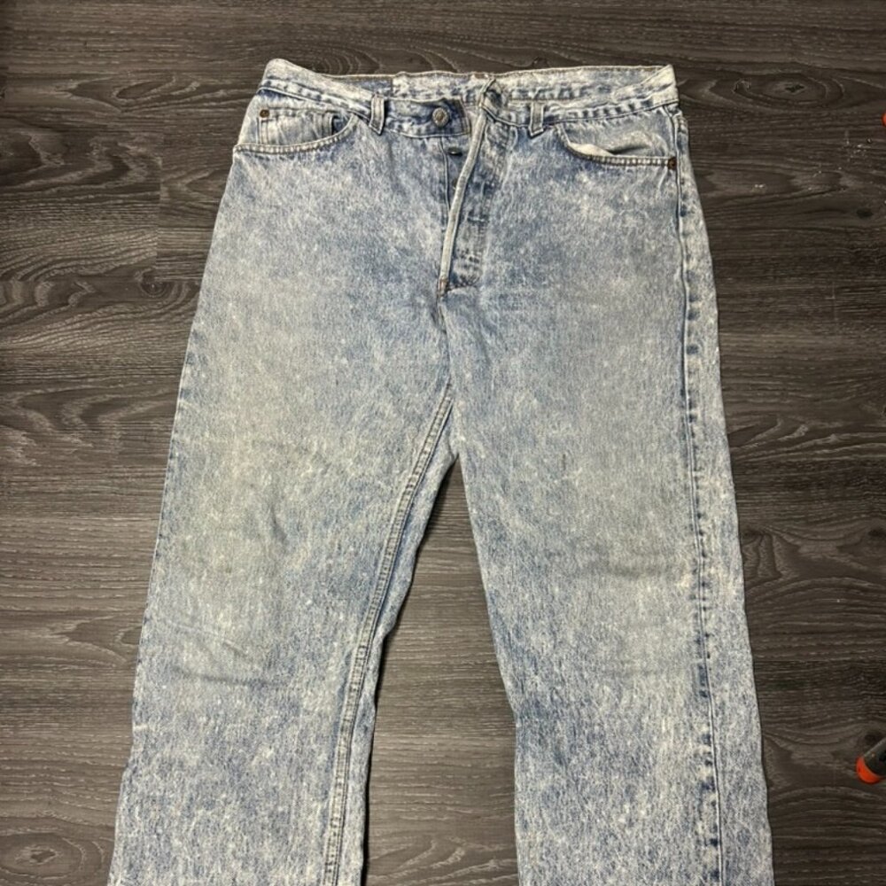 1980's Levi's Acid Washed 501 jeans